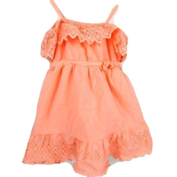 Janie and Jack Lace Trim Cold Shoulder Dress - Picture 1 of 3